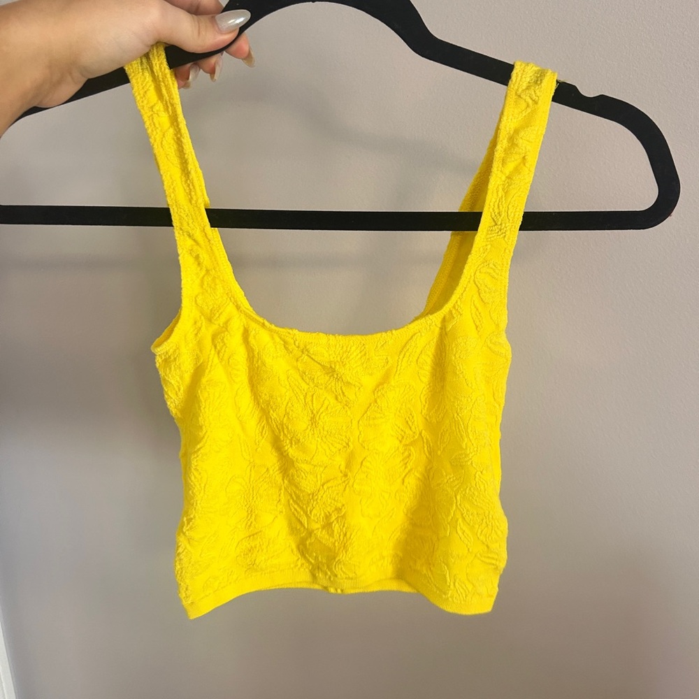 Yellow Textured Women's Top